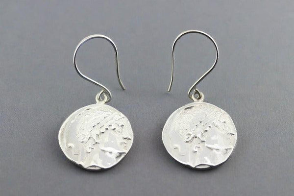 Ancient Greek coin earring - sterling silver