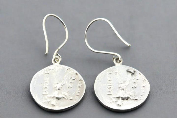 Ancient Greek coin earring - sterling silver