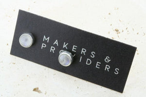 moonstone stud - 6mm - Makers & Providers