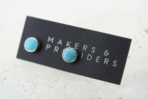 turquoise stud - 6mm - Makers & Providers