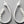 Load image into Gallery viewer, Beaded teardrop earring - silver
