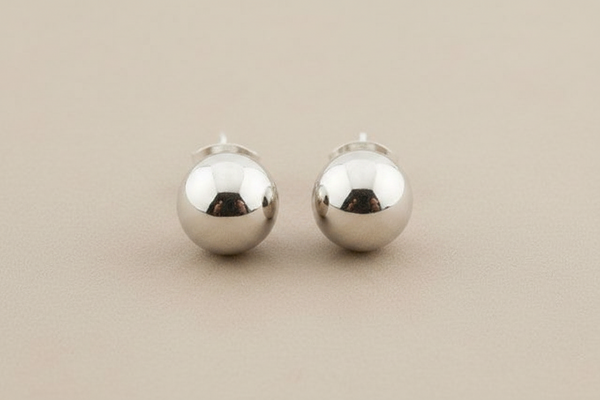 Sterling Silver 10mm Ball Stud Earrings