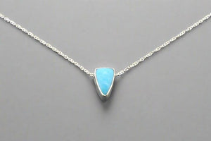 Turquoise spearhead pendant necklace - sterling silver - Makers & Providers