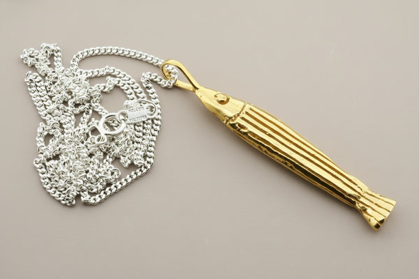 Golden striped rockfish pendant on 55cm link chain