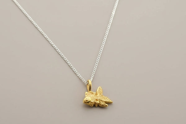 Golden Siamese fish pendant on 45cm link chain