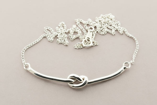 Eternity knot necklace - sterling silver
