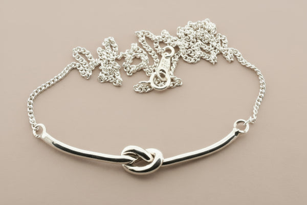 Eternity knot necklace - sterling silver