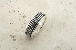 Grid swivel ring - sterling silver - Makers & Providers