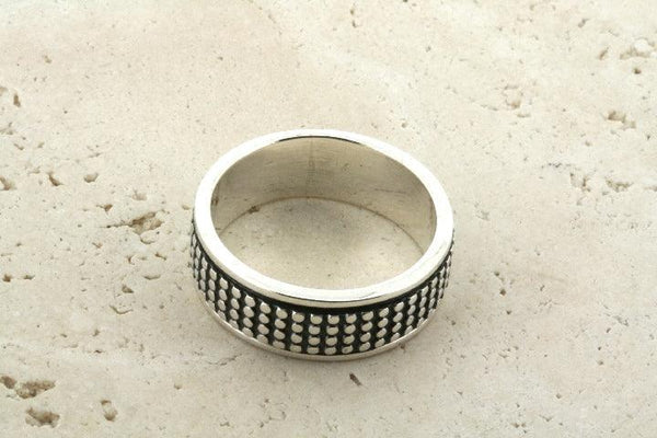 Grid swivel ring - sterling silver - Makers & Providers