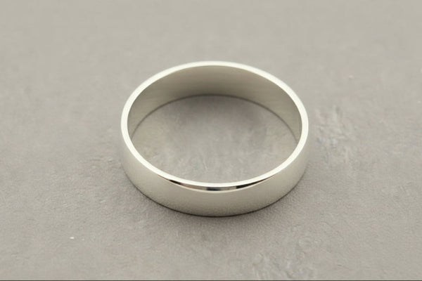 polished silver ring