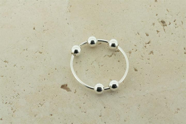 5 x floating 4mm ball bead ring
