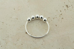5 x floating 4mm ball bead ring - Makers & Providers