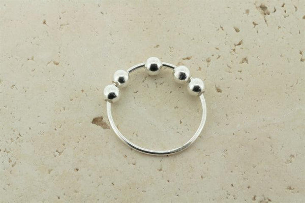 5 x floating 4mm ball bead ring - Makers & Providers