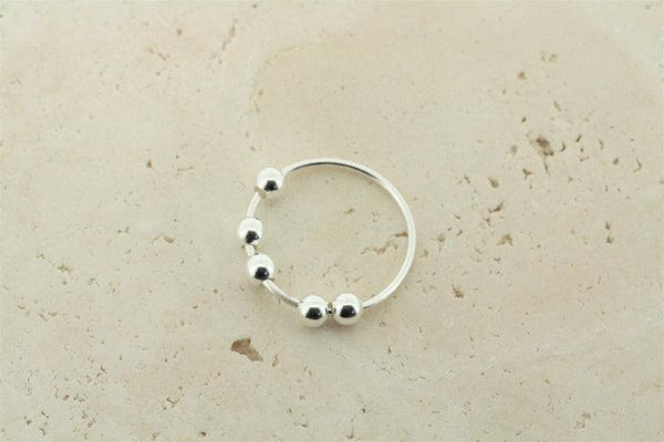 5 x floating 4mm ball bead ring - Makers & Providers