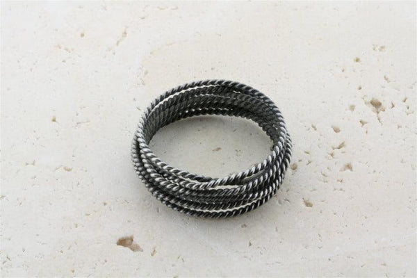 oxidized twisted knot ring - Makers & Providers