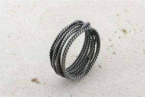 oxidized twisted knot ring - Makers & Providers