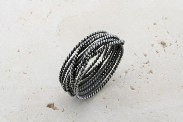 oxidized twisted knot ring - Makers & Providers