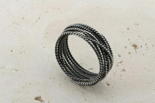 oxidized twisted knot ring - Makers & Providers