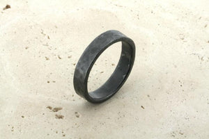 5mm hammered oxidized band - Makers & Providers