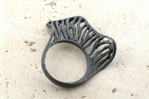 Large open wave band - oxidized - Makers & Providers