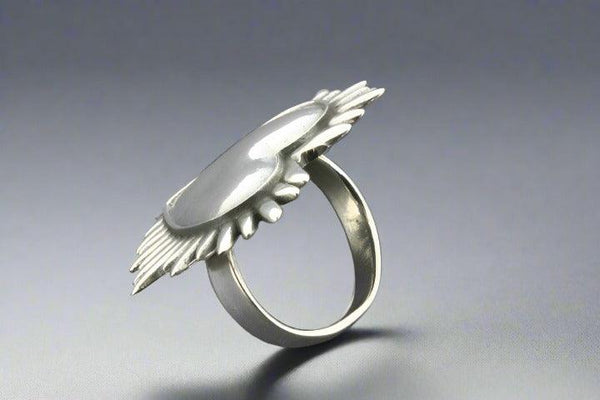 Full heart ring - sterling silver - adjustable - Makers & Providers