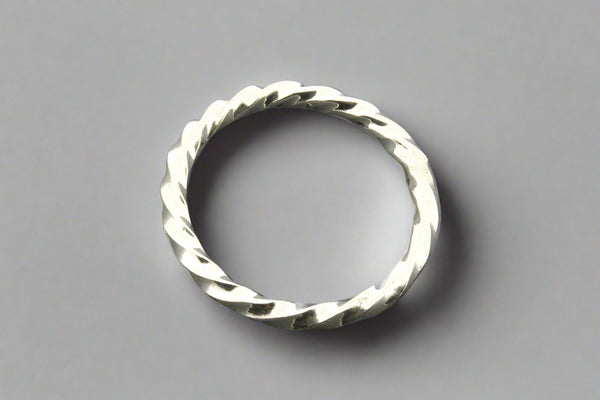 Silver spiral band - sterling silver