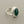 Load image into Gallery viewer, Rose-cut green onyx &amp; silver ring
