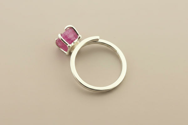 Adjustable stone ring - ruby