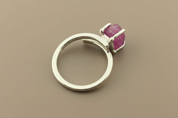 Adjustable stone ring - ruby
