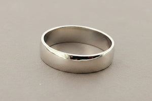 polished silver ring