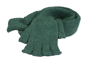 Hand Knitted Alpaca Long Fingerless Gloves - emerald - Makers & Providers