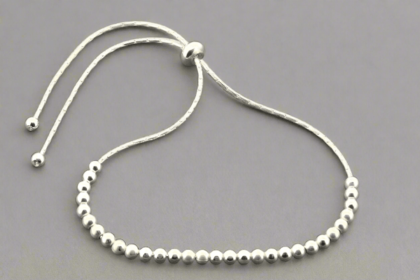Multi round bead bracelet - sterling silver - Makers & Providers