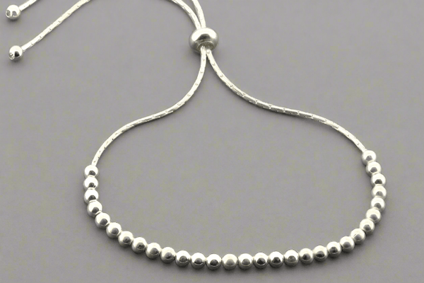 Multi round bead bracelet - sterling silver - Makers & Providers
