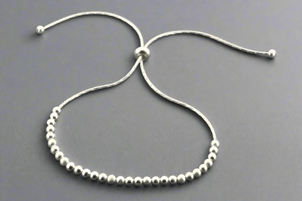 Multi round bead bracelet - sterling silver - Makers & Providers