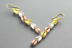 6 drop flower earring - silver, gold & rose gold - Makers & Providers