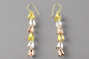 6 drop flower earring - silver, gold & rose gold - Makers & Providers