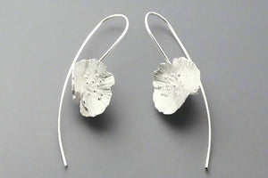 Silver blossom drop earring - sterling silver - Makers & Providers