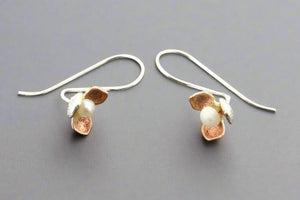 Mariposa pearl earring - sliver & gold - Makers & Providers