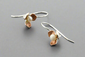 Mariposa pearl earring - sliver & gold - Makers & Providers