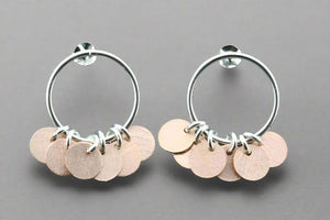Bowie hoop stud - rose gold & silver - Makers & Providers