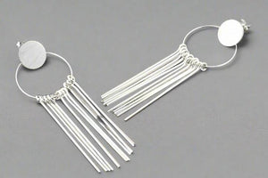 Circle & 10 drop earring - silver - Makers & Providers