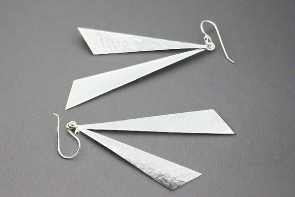 Sunray drop earrings - silver - Makers & Providers