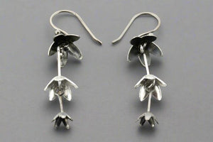 Chain of love drop earring - silver & oxidized - Makers & Providers