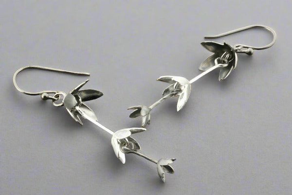 Chain of love drop earring - silver & oxidized - Makers & Providers