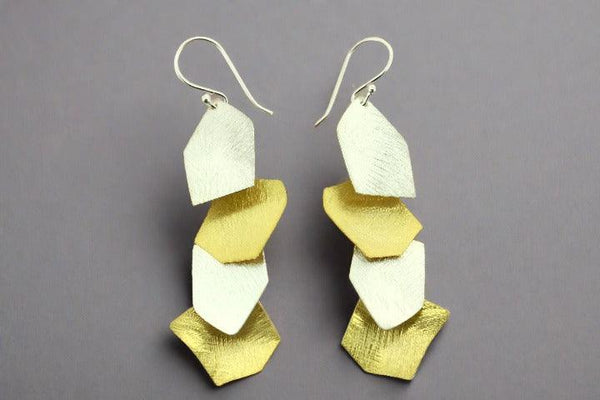 4 x shard earring - gold over sterling silver