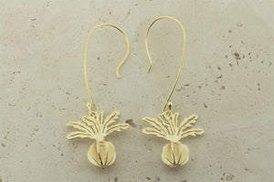 Tupi drop earring - gold plate - Makers & Providers