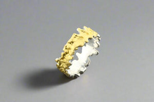 Ruffled edge ring - gold over sterling silver - Makers & Providers