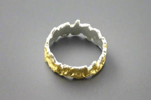 Ruffled edge ring - gold over sterling silver - Makers & Providers