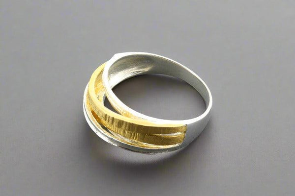 multi strand knot ring - gold over sterling silver - Makers & Providers