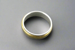 silver band with gold insert - Makers & Providers